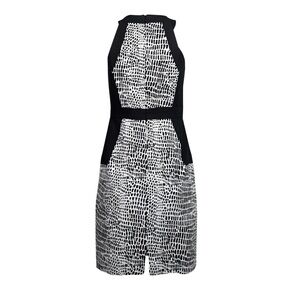 Trina Turk Sleeveless Black White Dress Women's Size 6- dinner, office, galas
